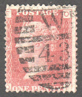 Great Britain Scott 33 Used Plate 108 - OF - Click Image to Close